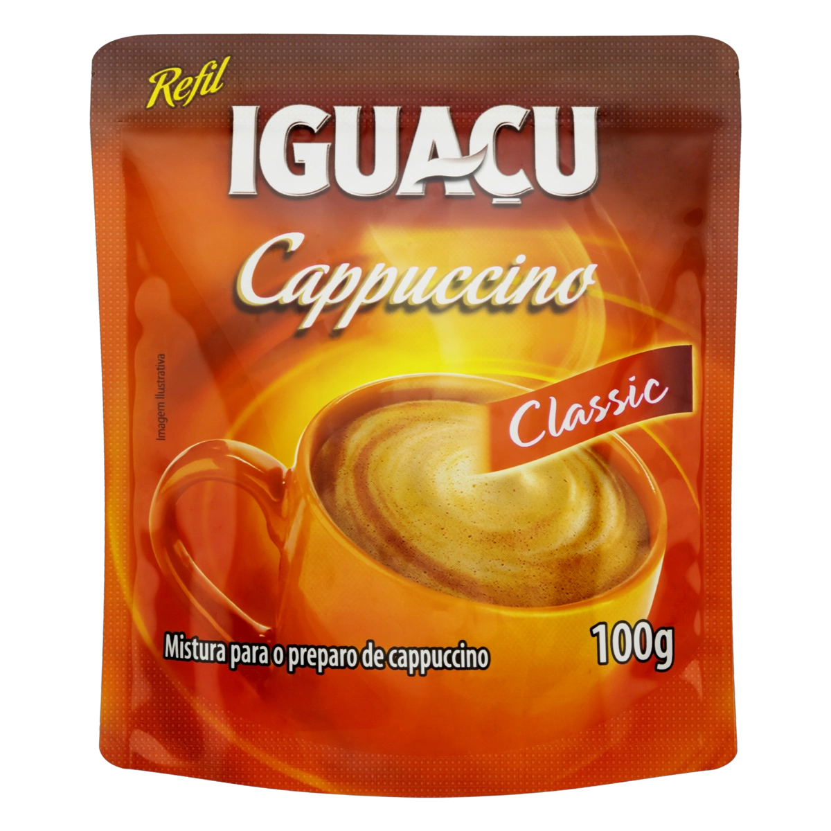 Cappuccino Solúvel Classic Iguaçu Sachê 100g Refil