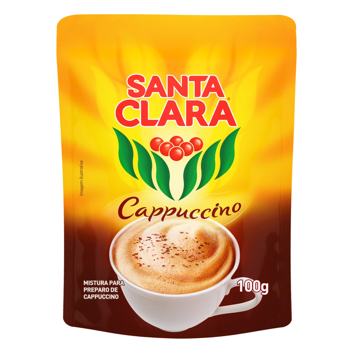 Cappuccino Solúvel Santa Clara Sachê 100g Refil