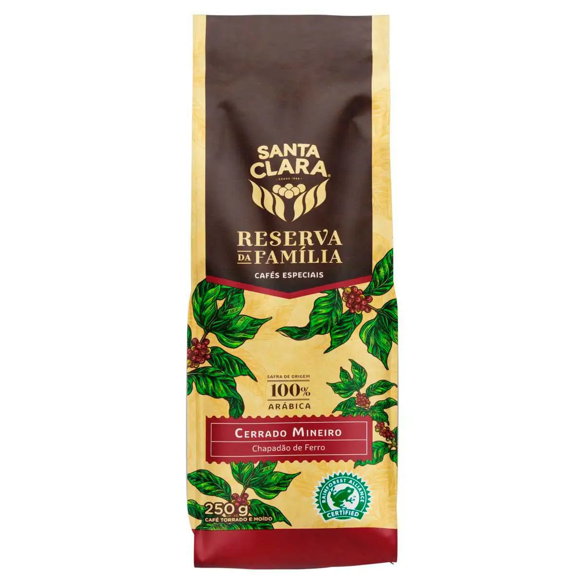 Café Torrado E Moído Cerrado Mineiro Santa Clara Reserva Da Família Pacote 250g