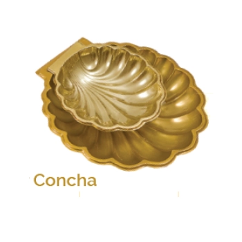 B600 Emb Descartavel Concha Pet Dourado 25pc Pes.liq.: 0,216