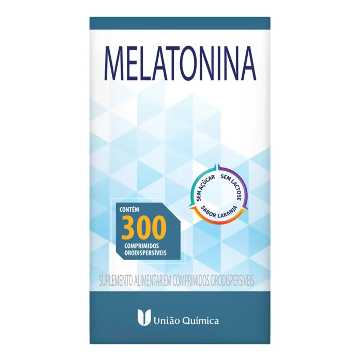 Melatonina Laranja União Química Caixa 300 Comprimidos Orodispersíveis