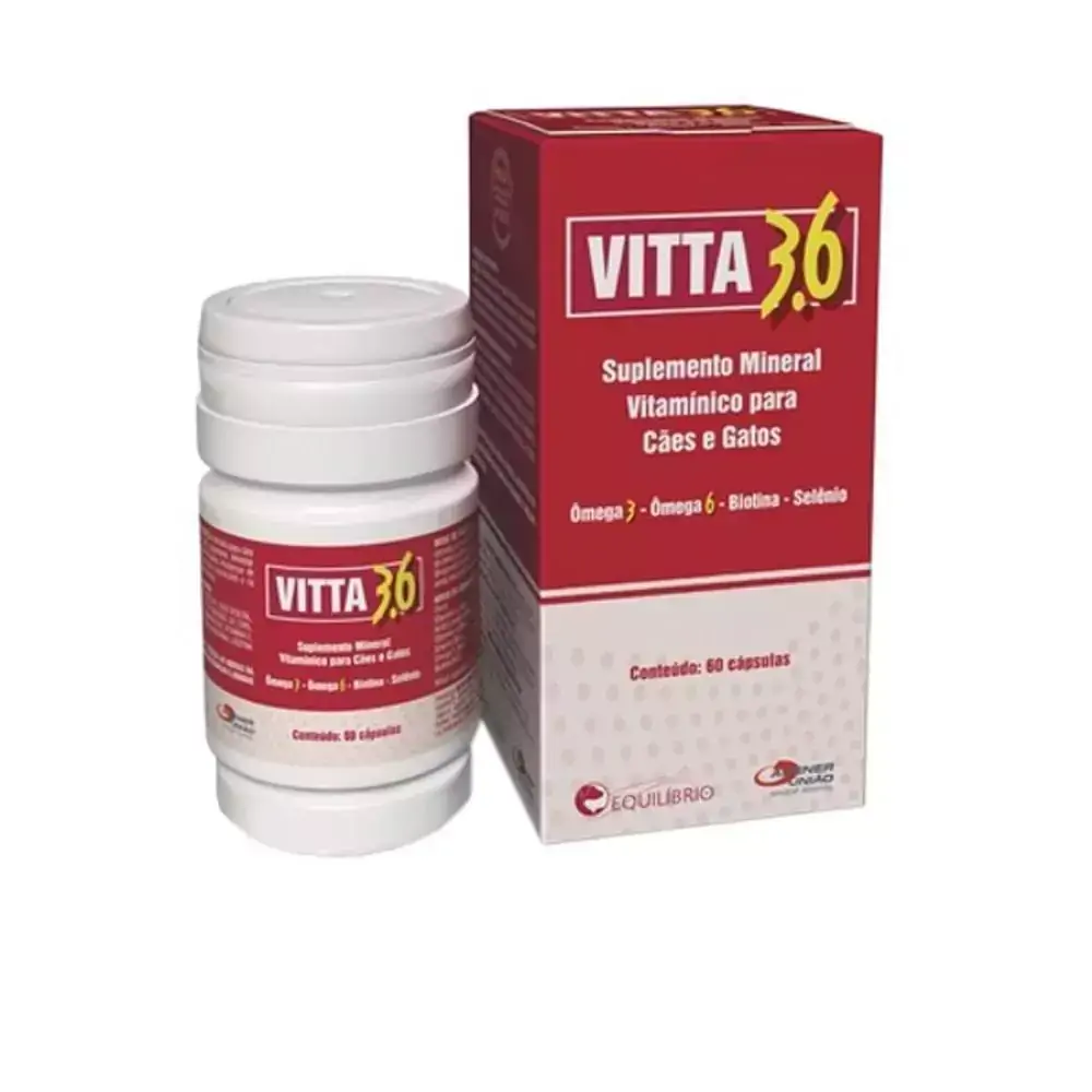Vitta 3.6 Suplemento Cães e Gatos Agener 60 Comprimidos