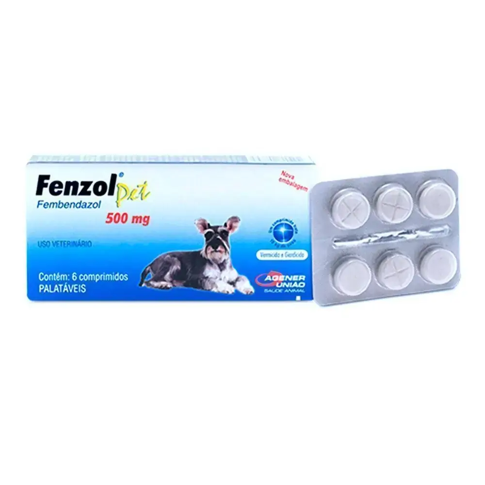 Vermífugo Fenzol Pet Agener 500mg 6 Comprimidos