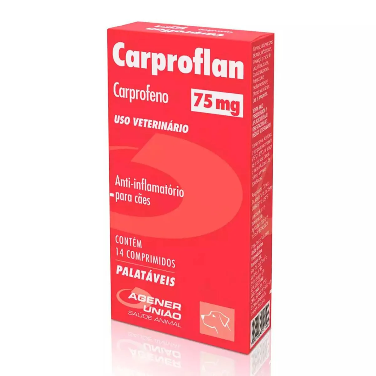 Anti-inflamatório Carproflan Cães Agener 14 Comprimidos 75mg