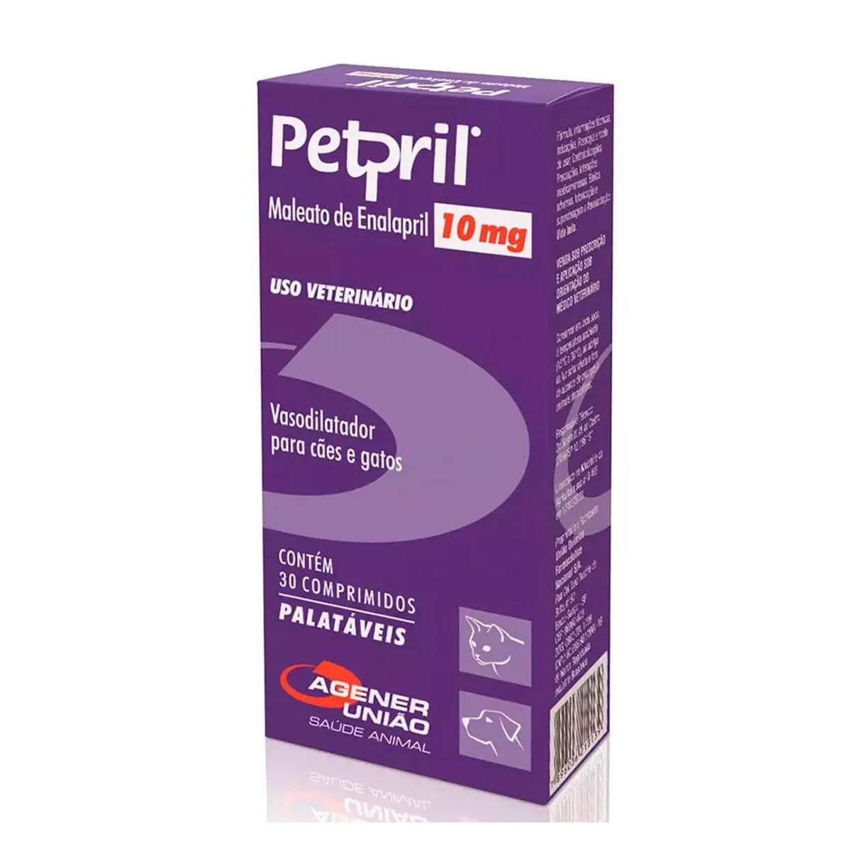Antihipertensivo Petpril Cães e Gatos Agener 10 Comprimidos 10mg