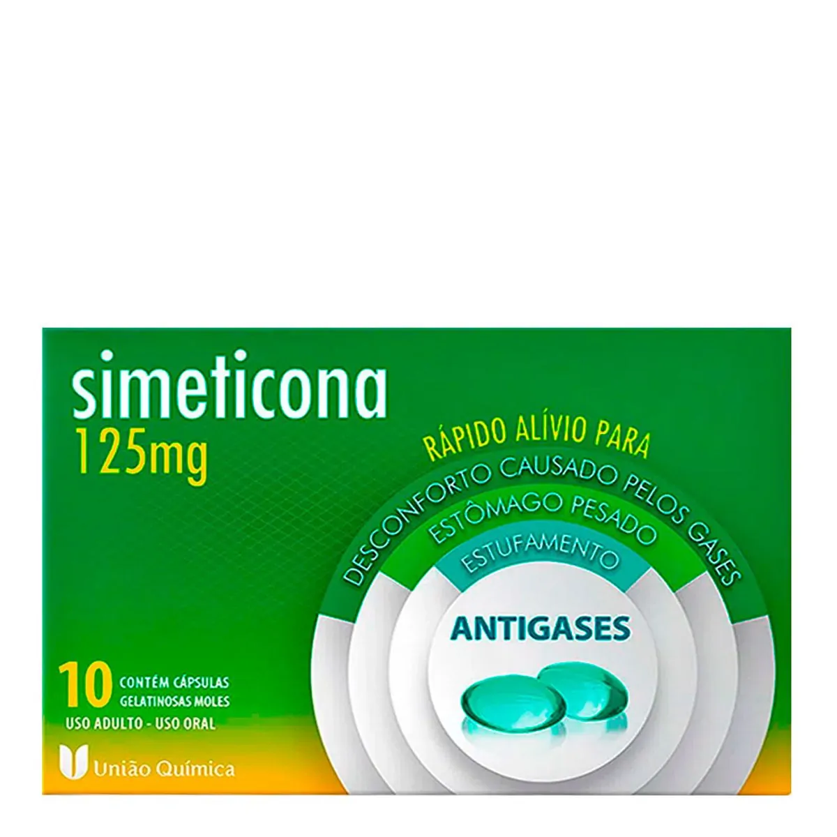 Simeticona 125 mg União Quimíca Cápsulas 10 Cápsulas