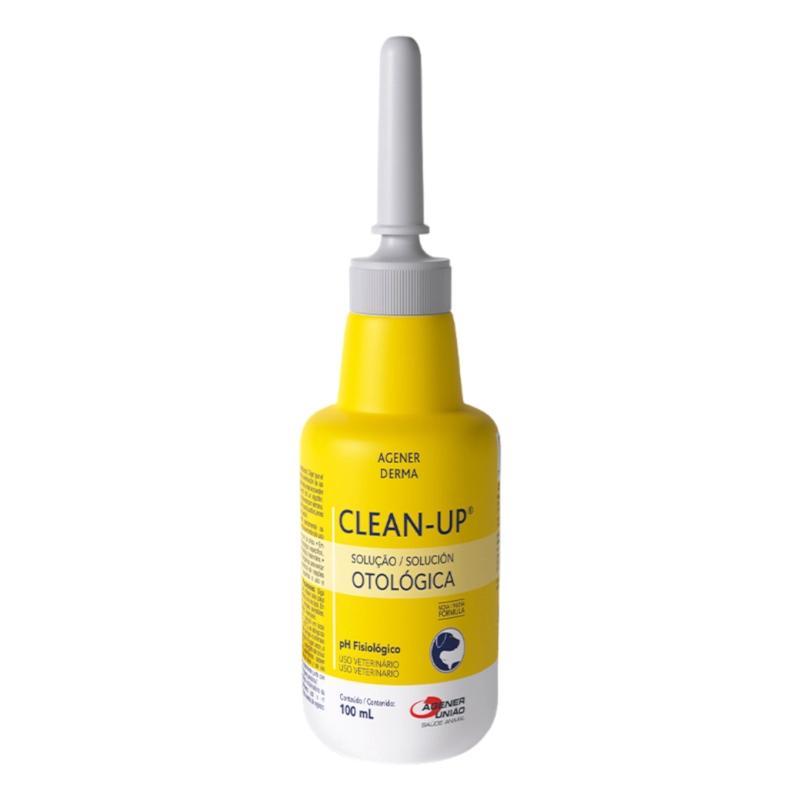 Solução Otológica Agener União Clean Up Para Cães E Gatos 100 Ml
