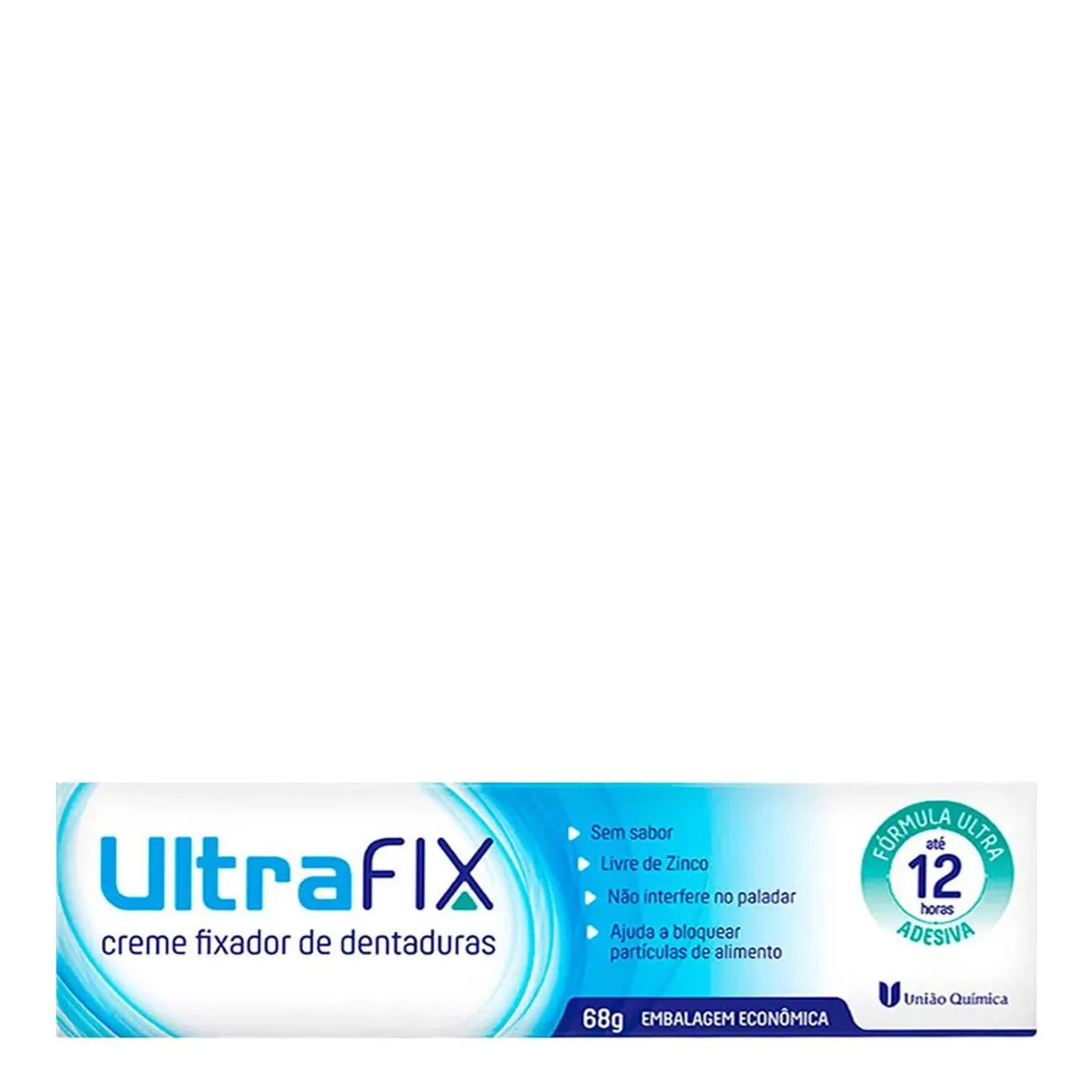 Fixador De Dentadura Creme Sem Sabor Ultrafix Caixa 68g Embalagem Econômica