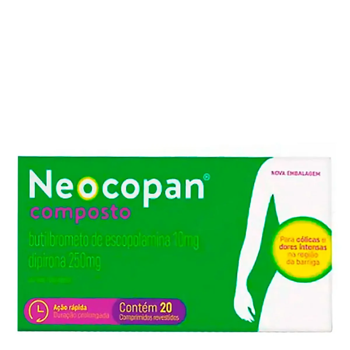 Neocopan 10 mg com 20 comprimidos revestidos