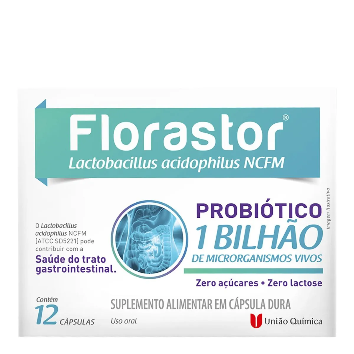 Probiótico Florastor 200 Milhões Com 12 Cápsulas