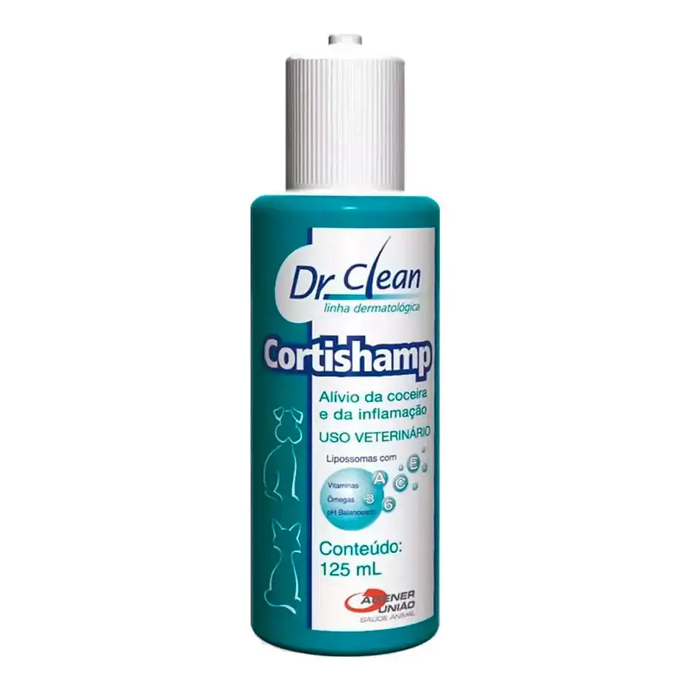 Shampoo Cortishamp Antialérgico Cães e Gatos Agener 125ml 125ml