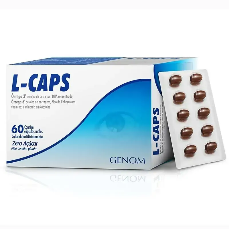 L Caps Sem Glúten Zero Açúcar Genom 60 Cápsulas