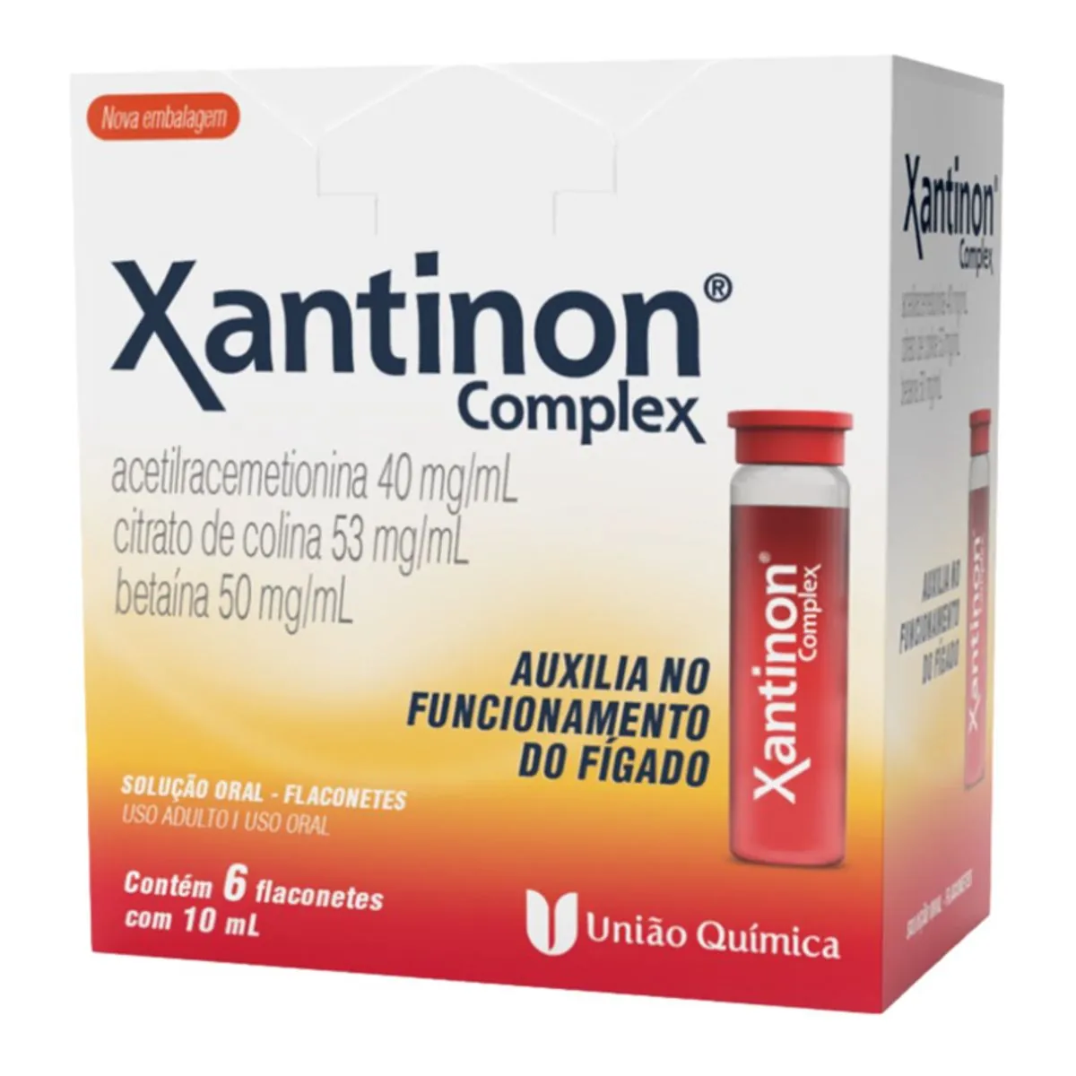 Xantinon Complex 40mg/ml Caixa 6 Flaconetes 10ml Cada Solução Oral