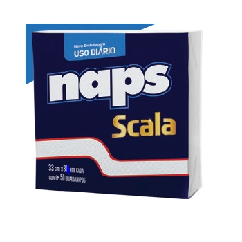 Guardanapo De Papel Folha Simples Naps 33cm X 30cm Pacote 50 Unidades