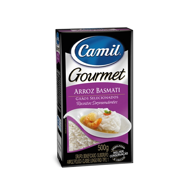 Arroz Basmati Tipo 1 Camil Gourmet Caixa 500g