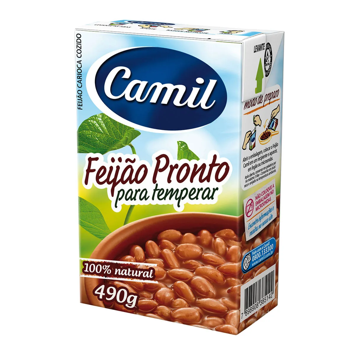 Feijão Carioca Pronto Tipo 1 Camil 490g