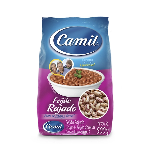 Feijão Rajado CAMIL Pacote 500g