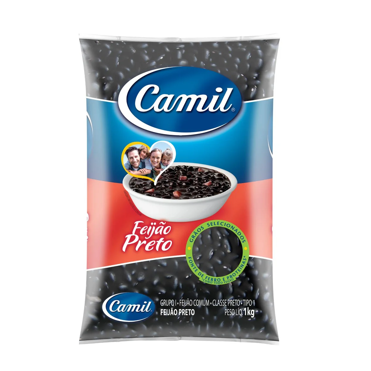 Feijão Preto Tipo 1 Camil Todo Dia 1 Kg