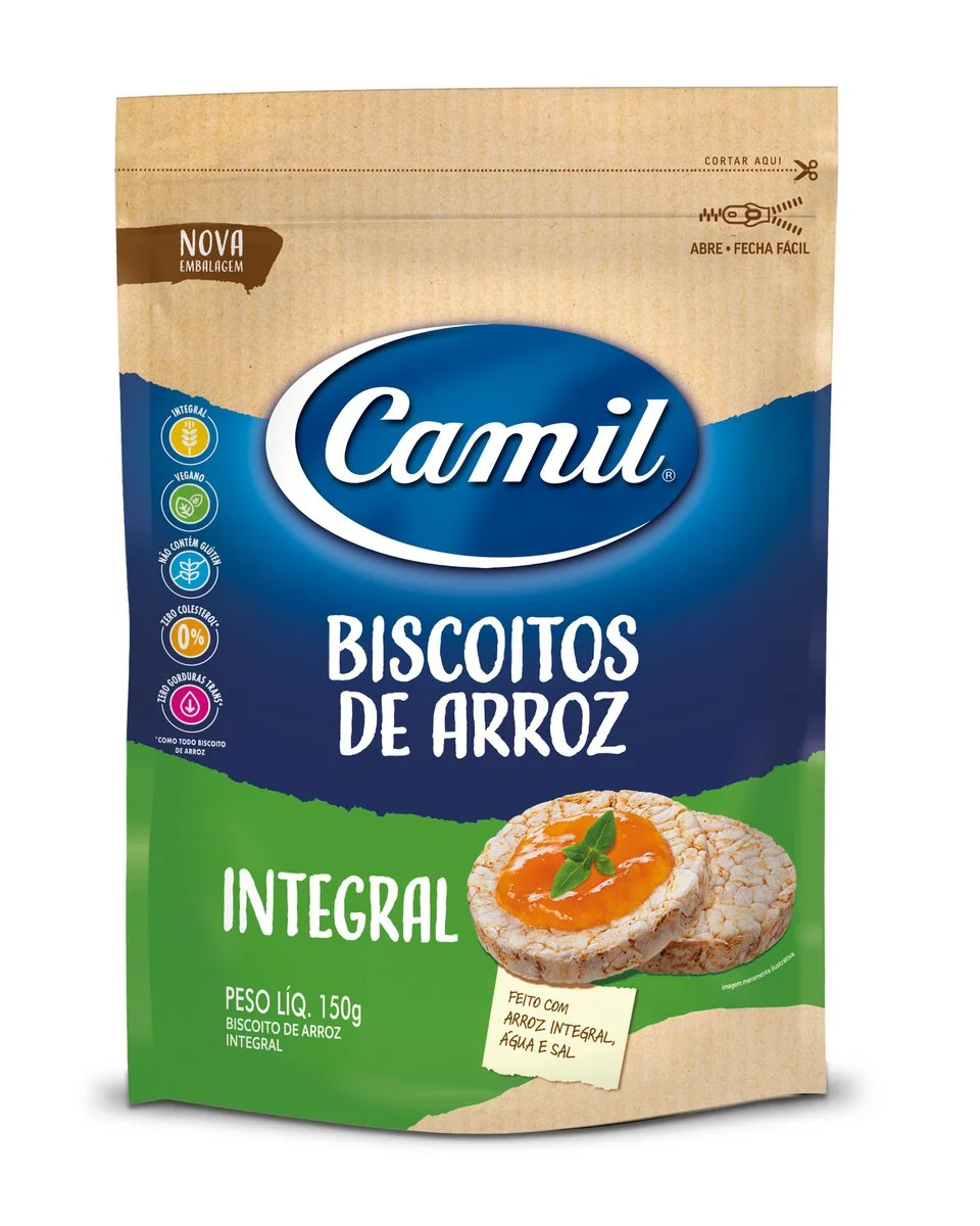 Biscoito de Arroz Tradicional Camil Mais Saúde 150g