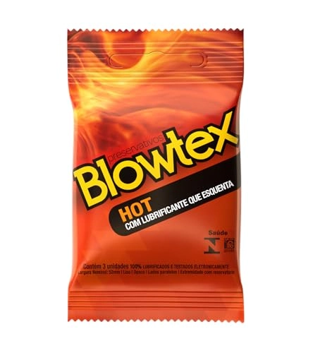 Preservativo Lubrificado Hot Blowtex Pacote 3 Unidades