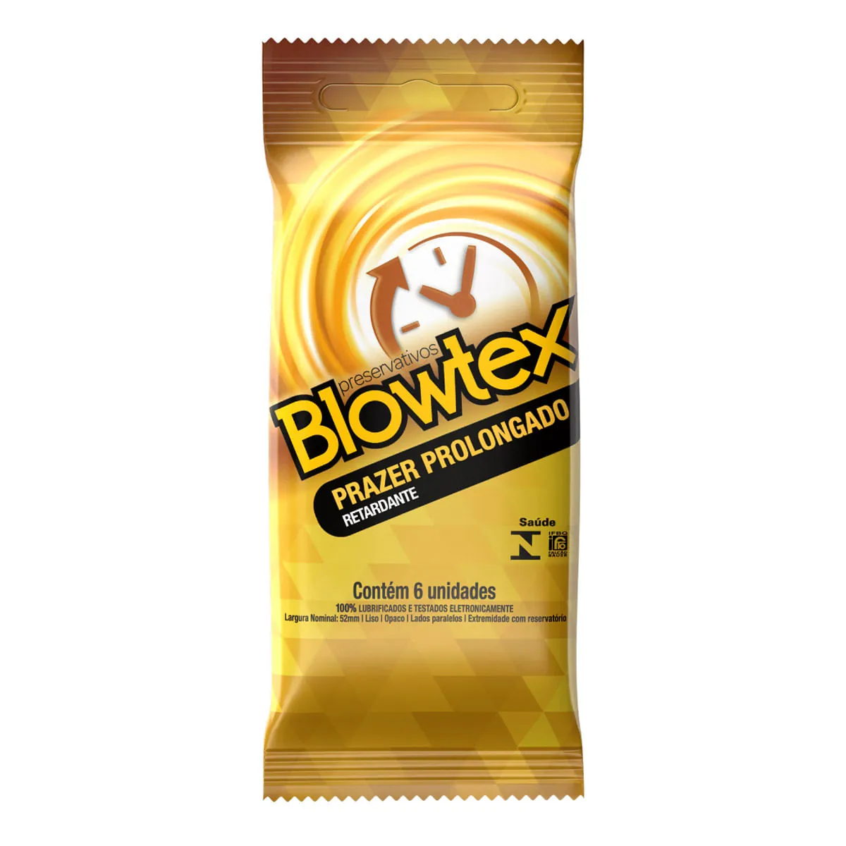 Preservativo Masculino Prazer Prolongado Blowtex com 6 unidades
