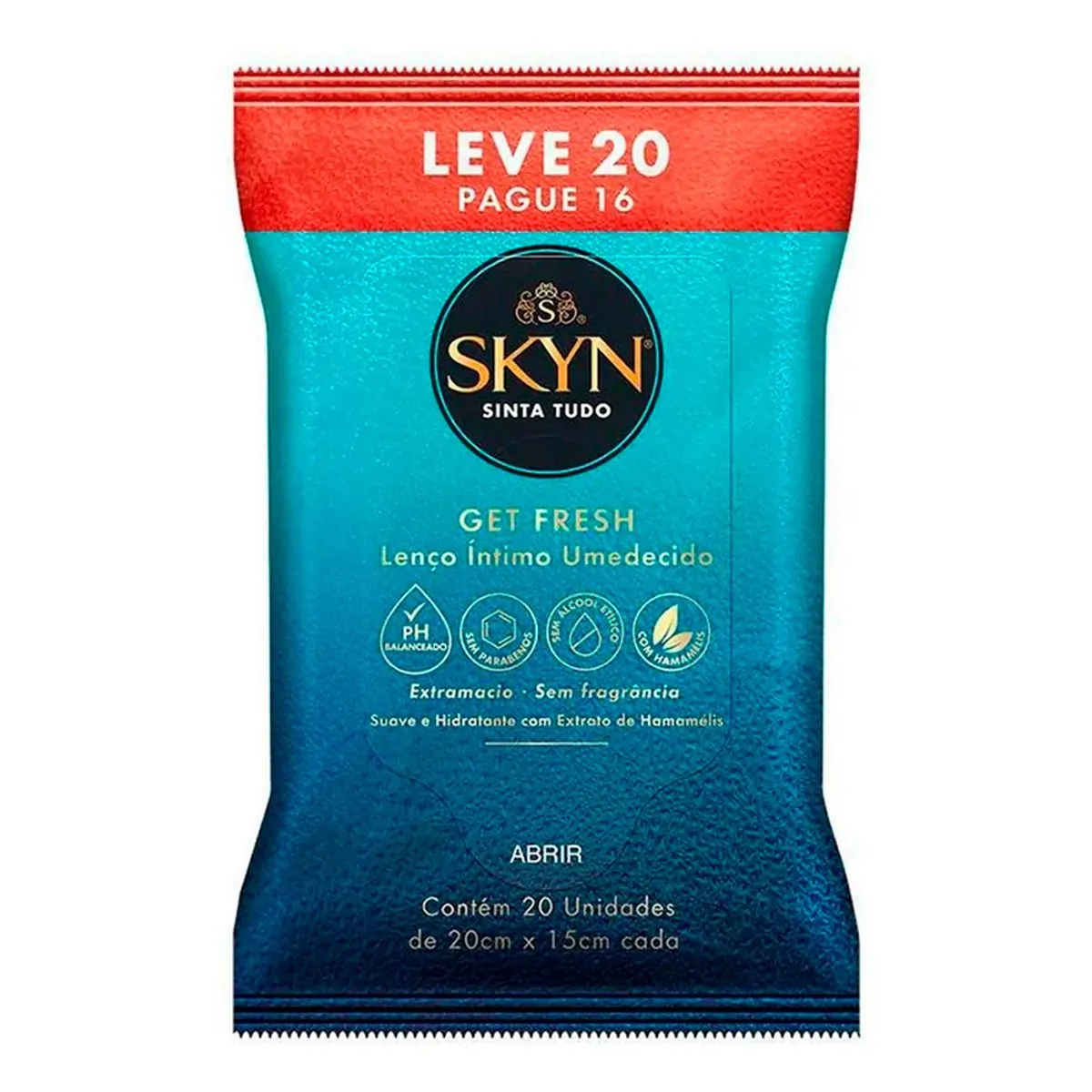 Lenços Umedecidos Skyn Leve 20 Unidades Pague 16 Unidades