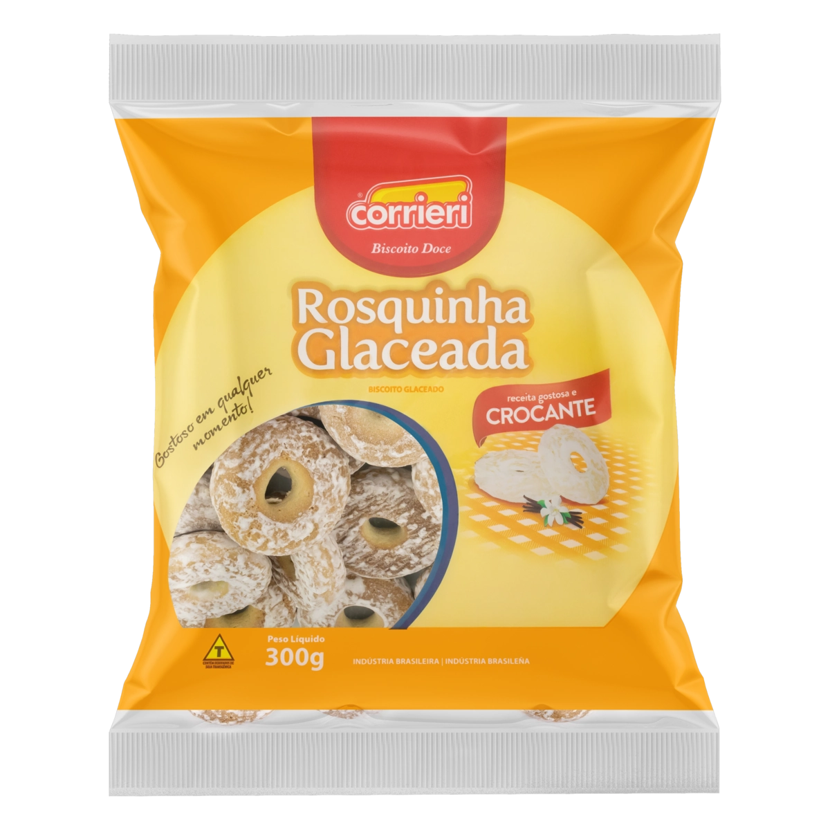 Biscoito Rosquinha Glaceada Corrieri Pacote 300g