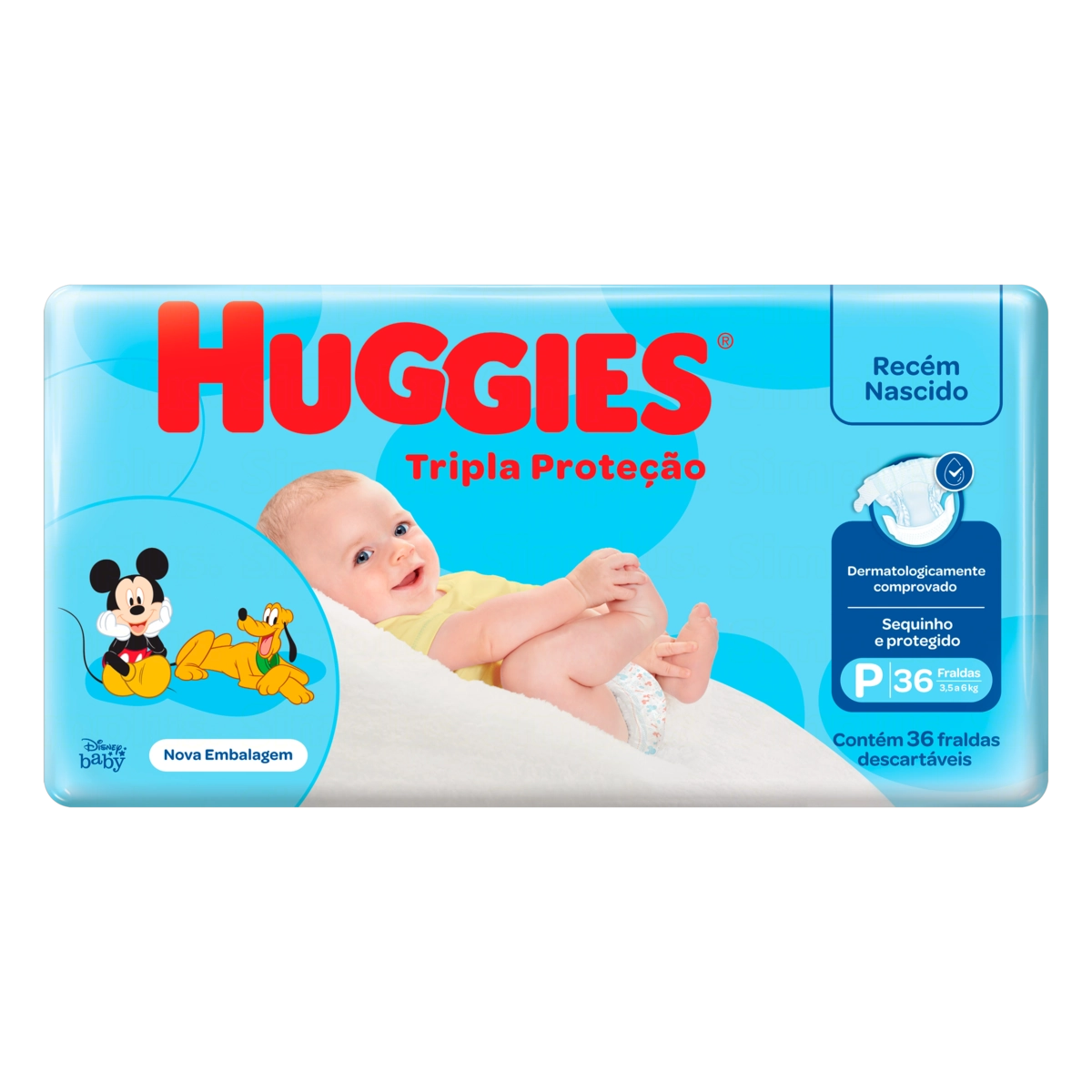 Fralda HUGGIES Tripla Proteção P 36 Unidades
