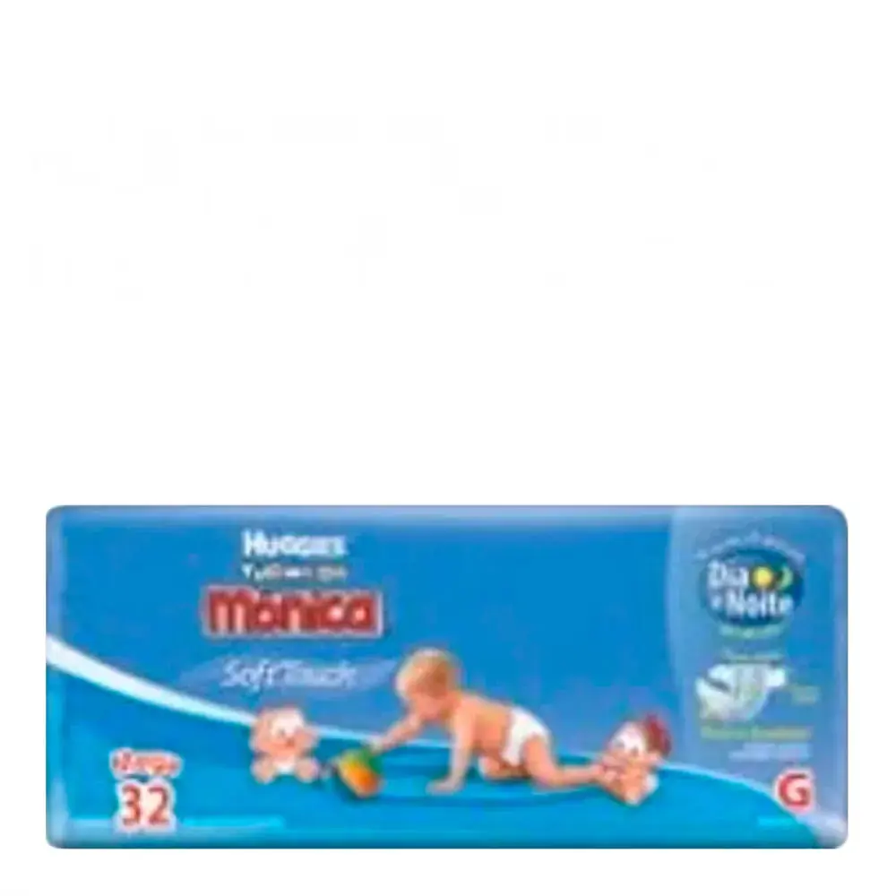 Huggies Turma Da Mônica Soft Touch Max G Descartável 32 Unidades