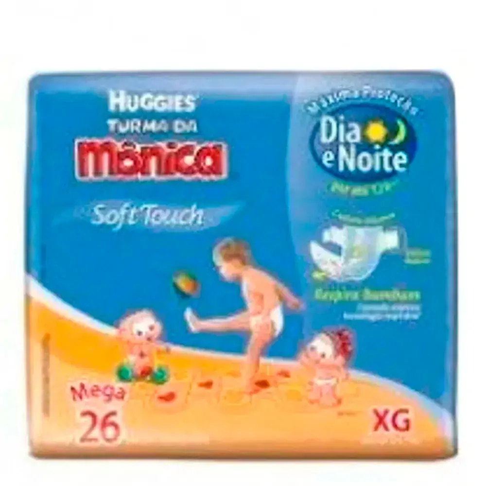 Huggies Turma Da Mônica Soft Touch Max Xg Descartável 26 Unidades