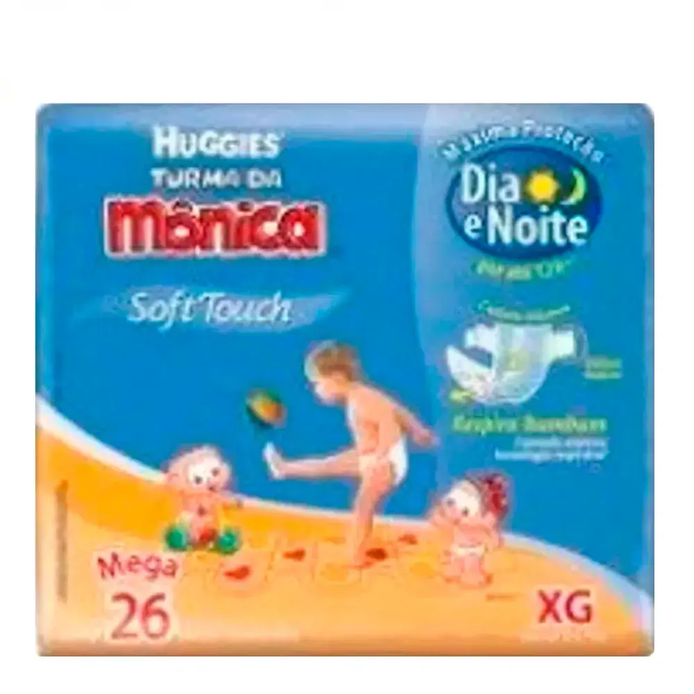 Huggies Turma Da Mônica Soft Touch Max Xxg Descartável 26 Unidades