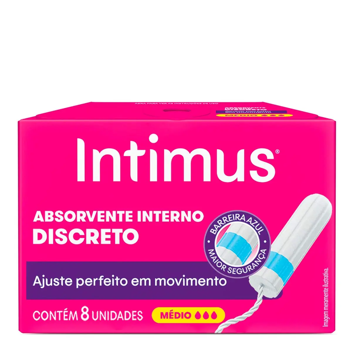 Absorvente Interno Intimus Discreto Médio 8 Unidades