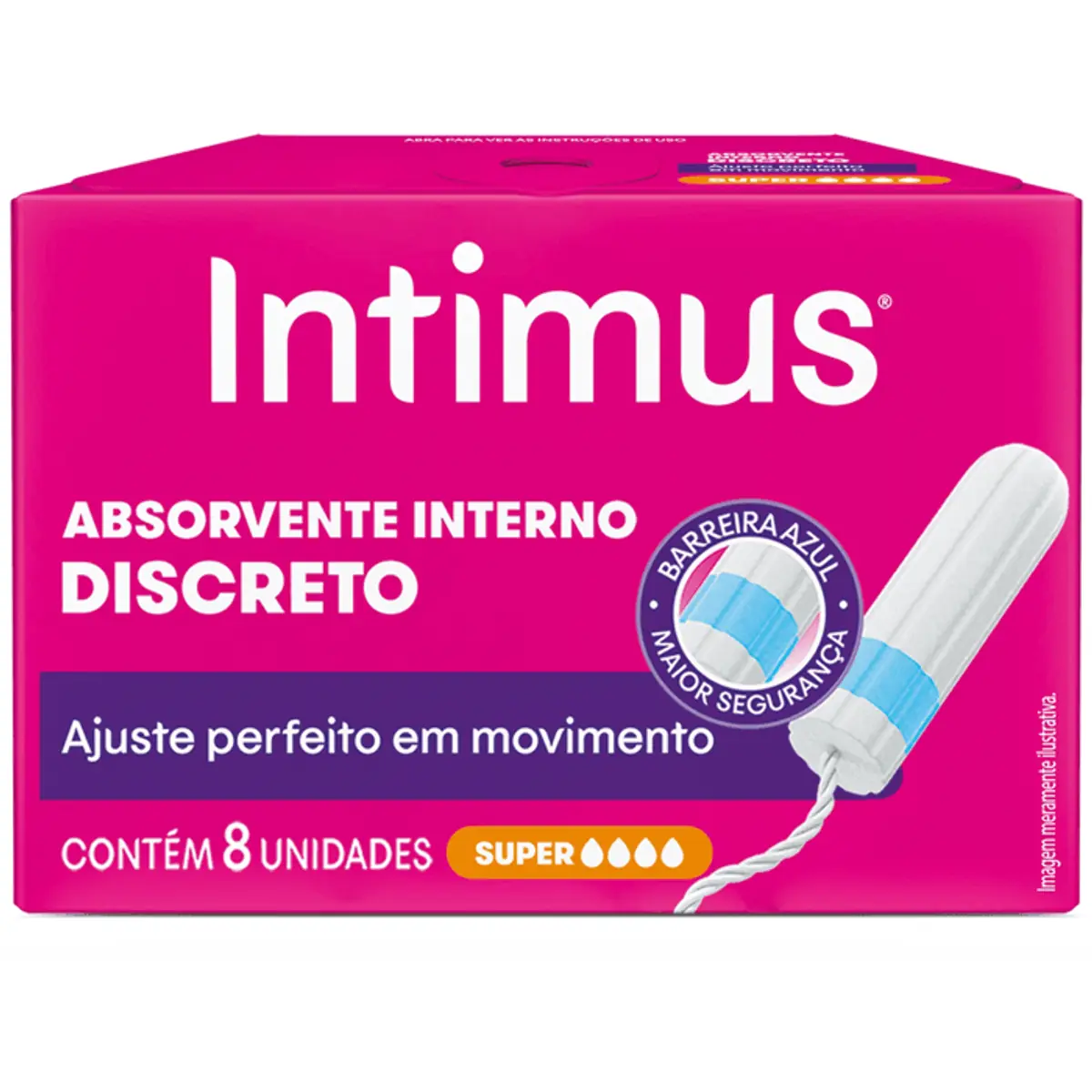 Absorvente Interno Super Intimus Caixa 8 Unidades