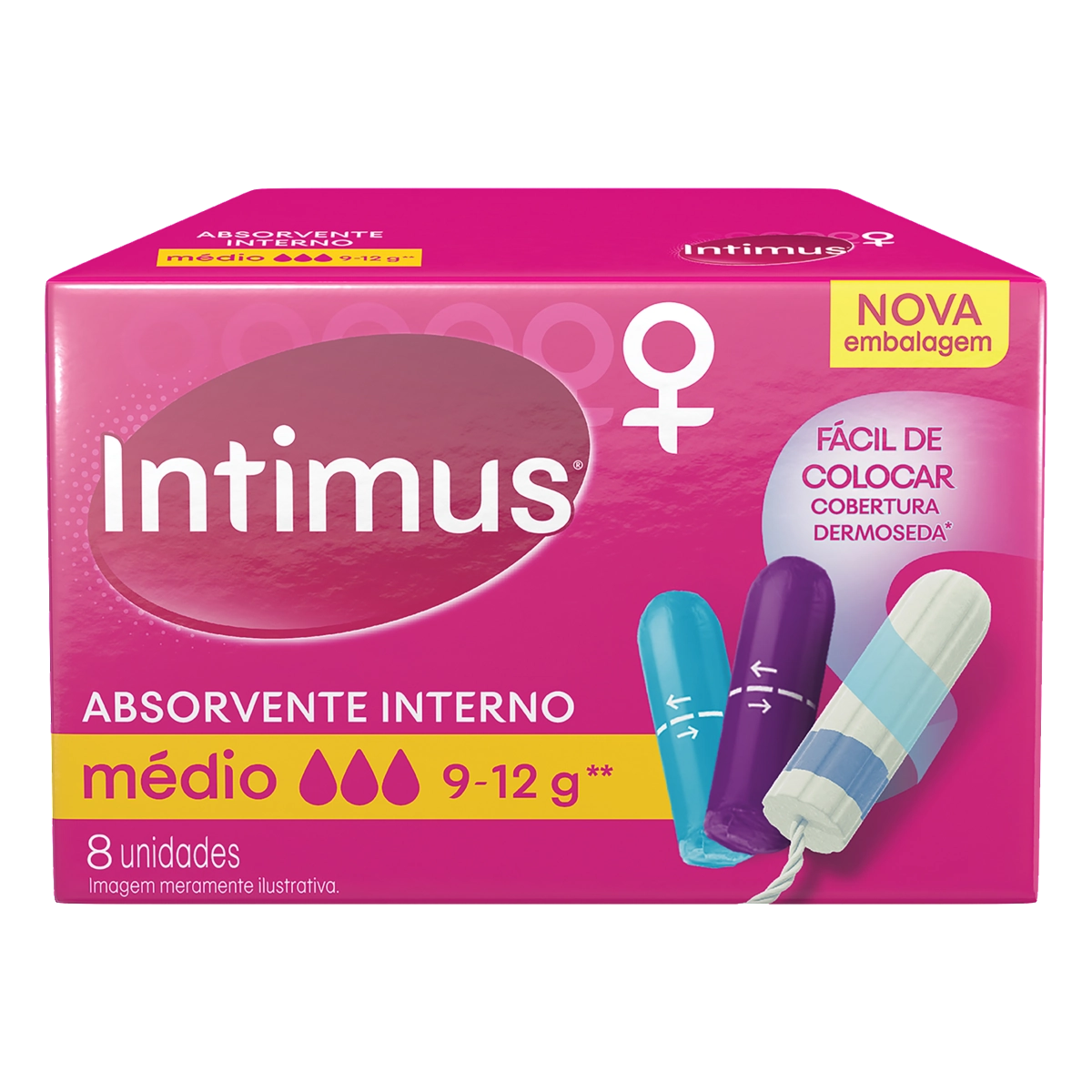 Absorvente Interno Intimus Médio Caixa 8 Unidades