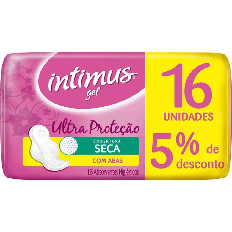 Absorvente Com Abas Intimus Gel C/16 Tri Protect Seca Unit