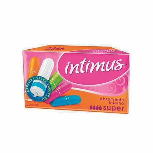Absorvente Interno Intimus 2 Caixa C/8 Super Gts Porta Absorvente