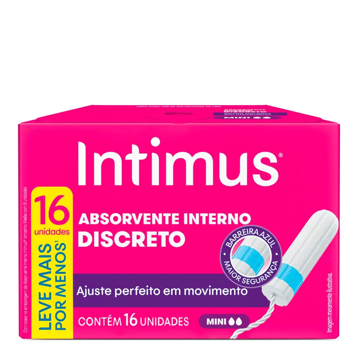 Absorvente Interno Intimus Mini Caixa Leve 16 Pague 15 Unidades