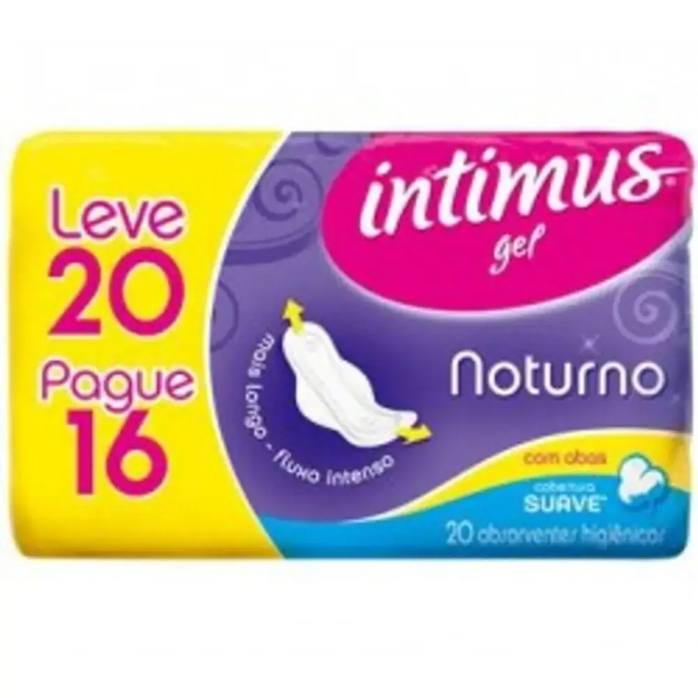 Absorvente Intimus Gel Noturno Leve20 Pague16