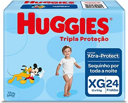 Fralda Descartável Turma Da Mônica Tripla Proteção Econômica Xg 24unidade