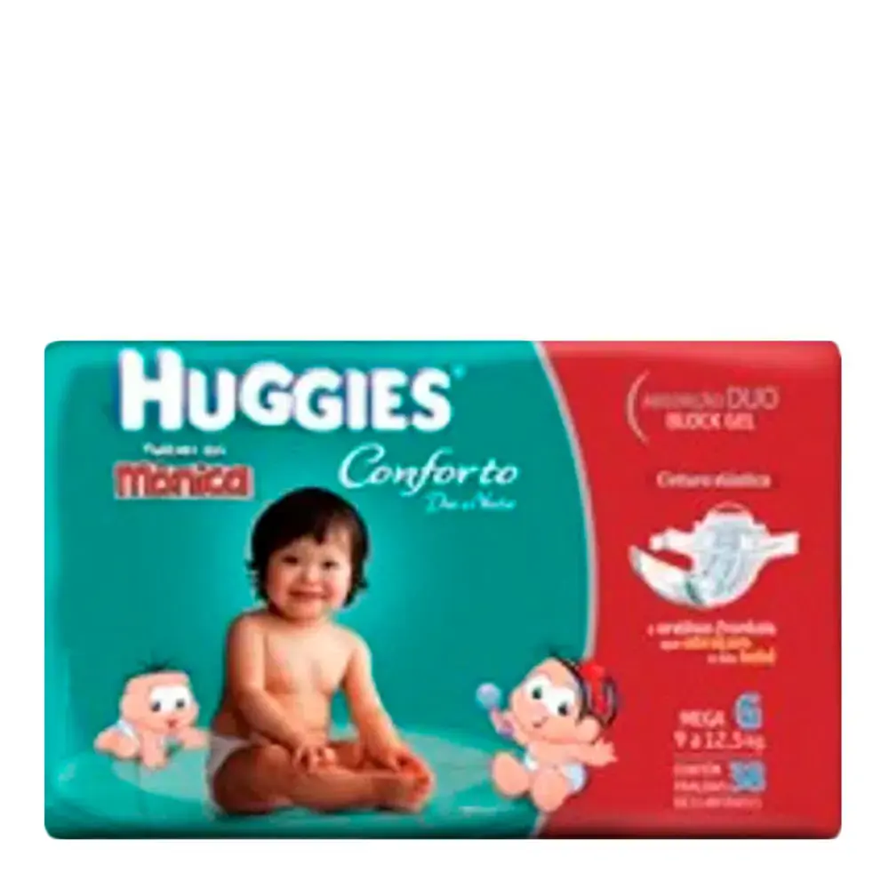 Huggies Turma Da Mônica Conforto Dia E Noite G Descartável 38 Unidades