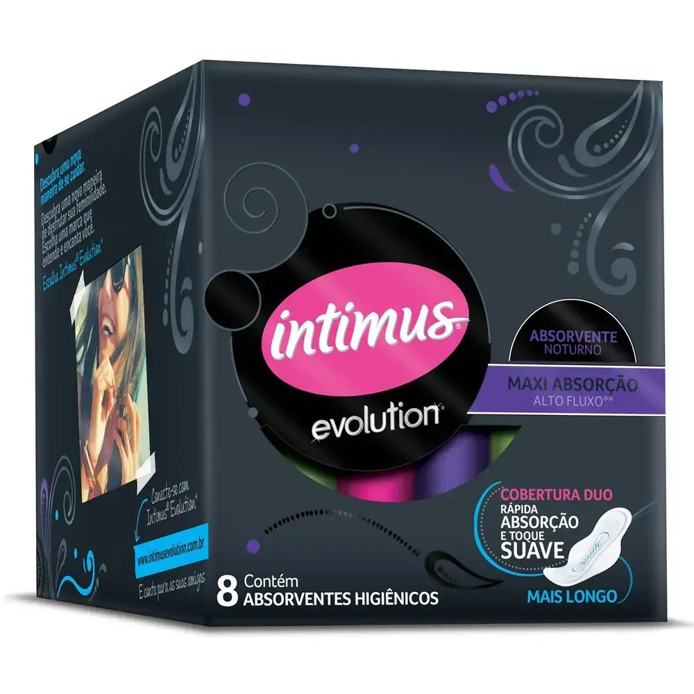 Intimus Evolution Noturno Com Abas 8 Unidades