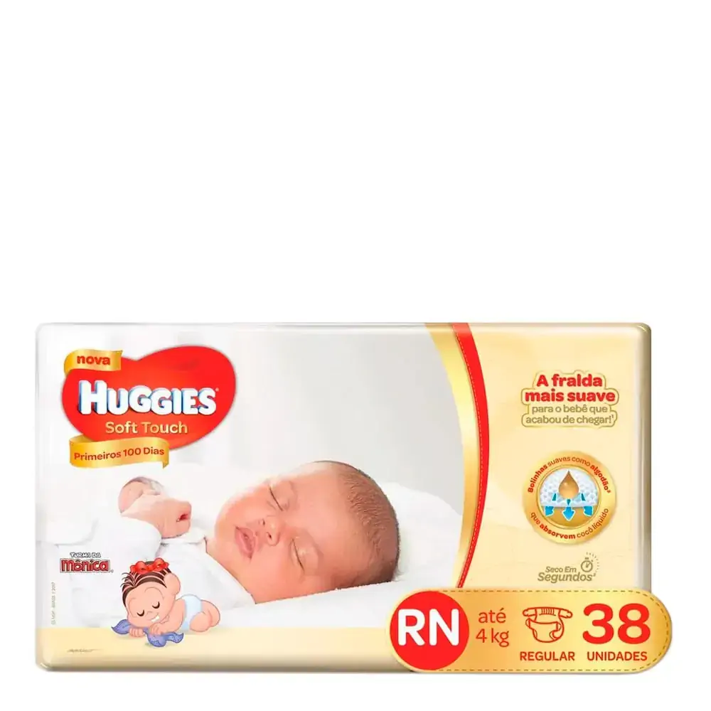 Huggies Turma Da Mônica Recém Nascido Rn 38 Unidades