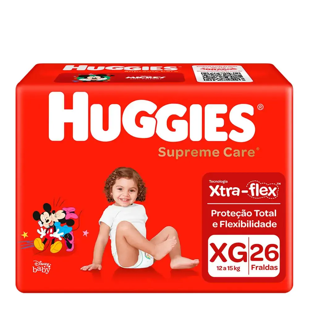 Huggies Turma Da Mônica Supreme Care Soft Touch Meninas Xg 26 Unidades