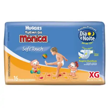 Huggies Turma Da Mônica Soft Touch Xg 16 Unidades