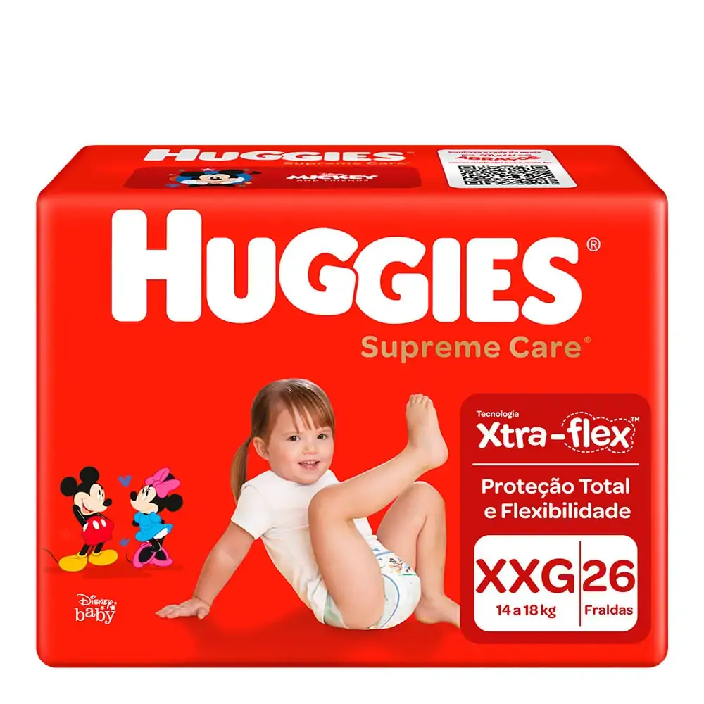 Huggies Turma Da Mônica Supreme Care Soft Touch Meninos Xxg 26 Unidades