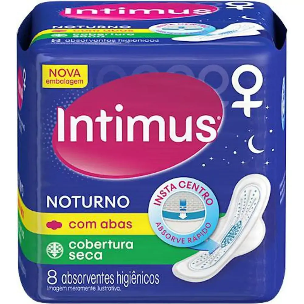 Absorvente Intimus Gel Noturno Confort Suave C/ab C/8