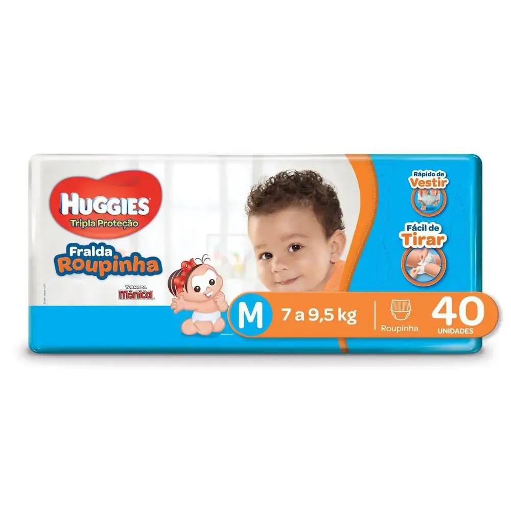 Fralda Turma Monica V.facil Mega C/40 M