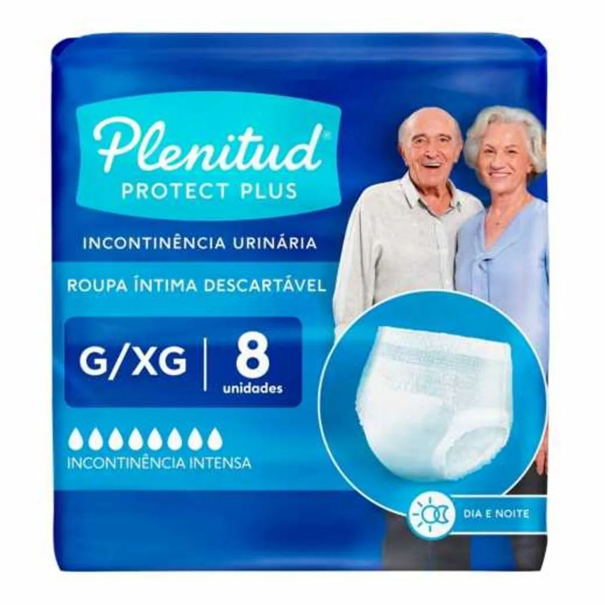 Roupa Íntima Plenitud Protect Plus G/XG - 8 unidades