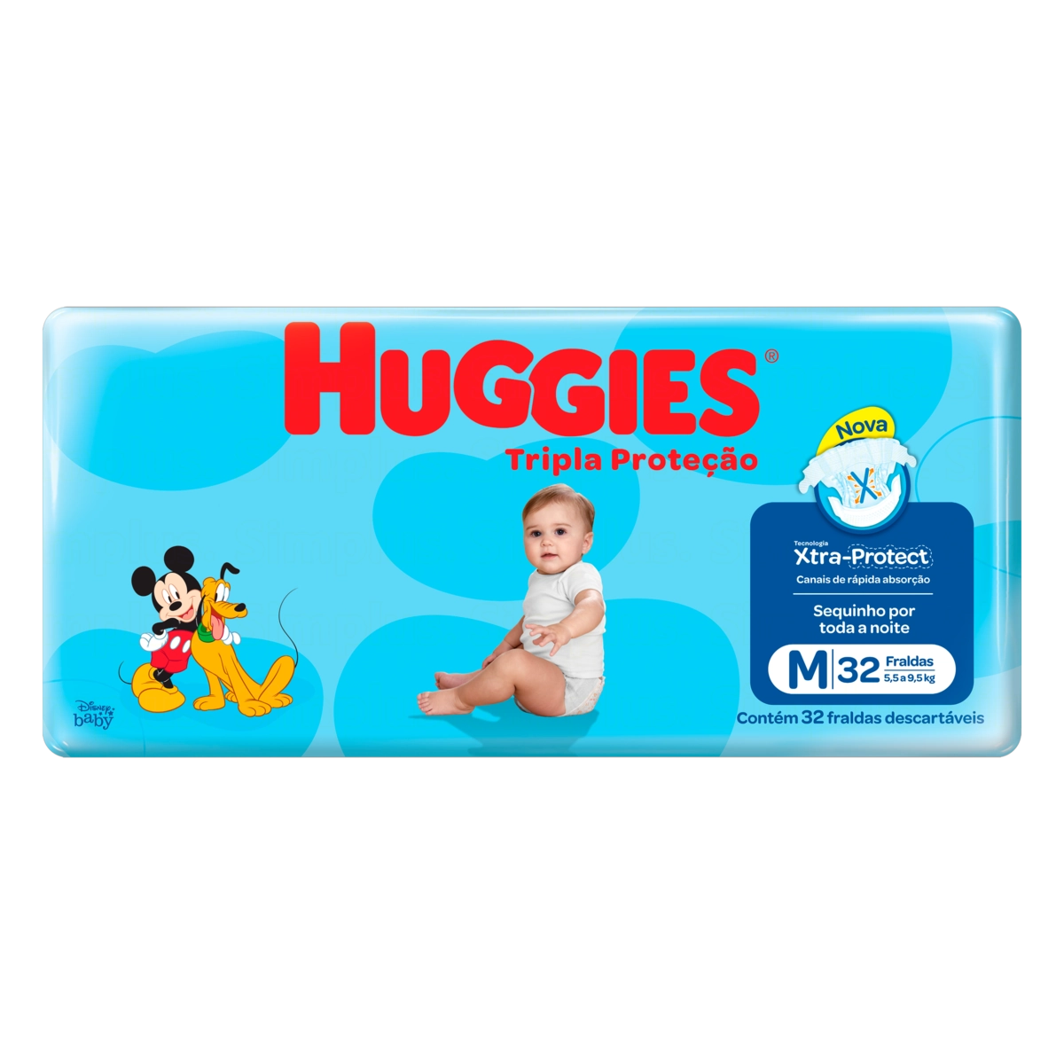 Fralda Infantil Turma Da Mônica Tripla Proteção Jumbo Md 2 Pc