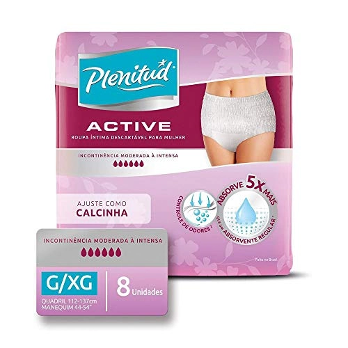 Fralda Geriátrica Plenitud C/8 Mulher G/xg Pc